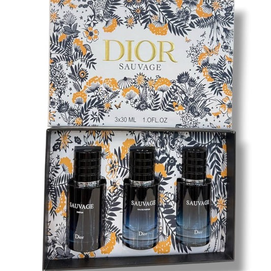 Dior Sauvage 3-Piece Perfume Gift Set – 30ml Each for Men
