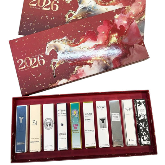 2026 New Year Fragrance Fortune Box 10-Piece Mini Perfume Gift Set – 10ml Each